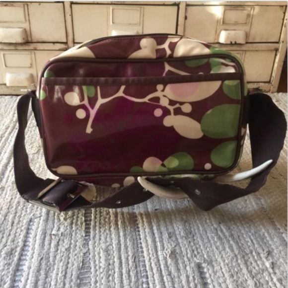 FLEURVILLE Leaf Pattern Small Shoulder Diaper tote - Picture 3 of 7